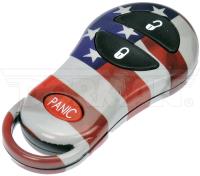 13628US Keyless Remote Case American Flag; 2001-2003 Chrysler; 1999-2005 Dodge; 2000-2001 Plymouth