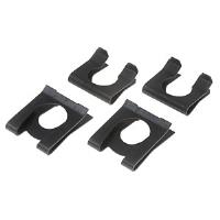 Brake Hose Retaining Clip Set for Ford and GM [Black Steel]