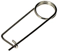 Stainless Steel Locking Safety Pin, 3/64 in. Wire, 15/16 in. Usable Length, 1-9/16 in. Overall Length [Set of 40]