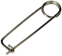 Stainless Steel Locking Safety Pins, 1/8 in. Wire, 2-13/16 in. Usable Length [Set of 10]