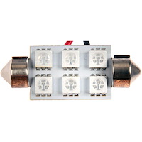 212B-SMD 212 Blue 5050smd 6 LED Bulb; Multi-Vehicle Application