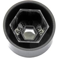 611-644 Black Wheel Nut Cover, Push Type; 1998-2010 Volkswagen