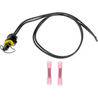 645-1001 2 Wire Pigtail - Waterproof Male Connector with Female Terminals and Clip; Ford/IC/International