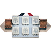 6461B-SMD 38 Mm Blue 5050 Smd 6 Led Bulb; Multi-Vehicle Application