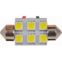6461W-SMD 38 Mm White 5050 Smd 6 Led Bulb; Multi-Vehicle Application