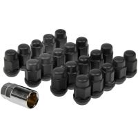 Acorn Wheel Nut and Lock Nut Set 1/2 in.-20 - Matte Black