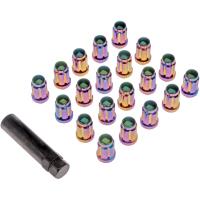 711-255G Neo-Chrome Spline Drive Lock Set 1/2-20; 1946-2018; 1934-1942