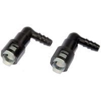 90 Degree Fuel Line Connector/Adapter 5/16" Steel to 5/16" (8mm) Nylon Tubing
