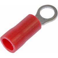 86411 22-18 Gauge Ring Terminal, No. 6, Red