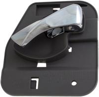 Interior Door Handle Rear Left Chrome Lever Light Gray Housing