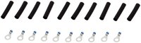 90909 Builders Series Uninsulated 14-16ga #10 Ring Connectors with Heat Shrink Tubing