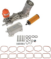 926-959 Upgraded Aluminum Engine Oil Filter Housing With Oil Cooler And Filter Fits Select Chrysler, Dodge, Jeep, Ram Models