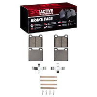 1115-0031-06 Active Performance Brake Pads & Hardware Kit, 1967-1991 Mercedes-Benz, Position: Rear