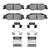 1115-0732-01 Active Performance Brake Pads & Hardware Kit, 1997-2013 GM, Position: Rear