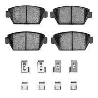 1310-0329-01 3000-Series Ceramic Brake Pads & Hardware Kit, 1985-1994 Multiple Makes/Models, Position: Rear