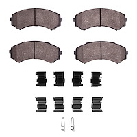 1310-0867-01 3000-Series Ceramic Brake Pads & Hardware Kit, 2000-2011 Multiple Makes/Models, Position: Front