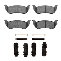 1310-0881-01 3000-Series Ceramic Brake Pads & Hardware Kit, 2002-2005 Ford/Lincoln/Mercury/Mazda, Position: Rear