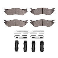 1310-0897-01 3000-Series Ceramic Brake Pads & Hardware Kit, 2002-2006 Mopar, Position: Front