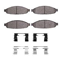 1310-0997-01 3000-Series Ceramic Brake Pads & Hardware Kit, 2004-2008 Mopar, Position: Front