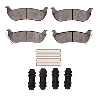 1310-0998-01 3000-Series Ceramic Brake Pads & Hardware Kit, 2004-2008 Mopar, Position: Rear