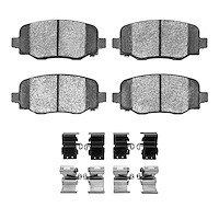 1310-1734-01 3000-Series Ceramic Brake Pads & Hardware Kit, Fits Select Mopar, Position: Rear