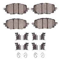 1310-1903-01 3000-Series Ceramic Brake Pads & Hardware Kit, Fits Select Multiple Makes/Models, Position: Front