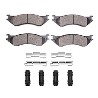 1311-0702-12 3000-Series Semi-Metallic Brake Pads & Hardware Kit, 2000-2008 Mopar, Position: Rear