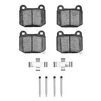 1311-0961-03 3000-Series Semi-Metallic Brake Pads & Hardware Kit, 2004-2006 Maserati, Position: Rear