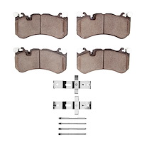 1311-1291-01 3000-Series Semi-Metallic Brake Pads & Hardware Kit, Fits Select Multiple Makes/Models, Position: Front