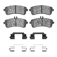 1311-1681-01 3000-Series Semi-Metallic Brake Pads & Hardware Kit, 2013-2021 Mercedes-Benz, Position: Rear