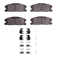 1311-1767-01 3000-Series Semi-Metallic Brake Pads & Hardware Kit, Fits Select Mopar, Position: Front