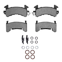 1400-0154-01 Ultimate-Duty Brake Pads & Hardware Kit, 1978-2003 GM, Position: Front