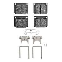 1551-0002-03 5000 Advanced Low-Metallic Brake Pads & Hardware Kit, 1974-1980 GM, Position: Front