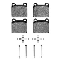 1551-0031-04 5000 Advanced Low-Metallic Brake Pads & Hardware Kit, 1975-2004 Volvo, Position: Rear