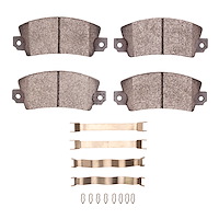1551-0097-02 5000 Advanced Semi-Metallic Brake Pads & Hardware Kit, 1971-1983 Renault, Position: Front