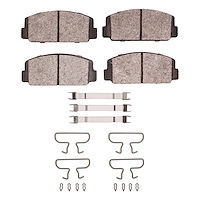 1551-0112-01 5000 Advanced Semi-Metallic Brake Pads & Hardware Kit, 1972-1981 Subaru, Position: Front