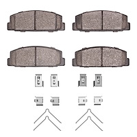 1551-0144-02 5000 Advanced Semi-Metallic Brake Pads & Hardware Kit, 1978-1983 Mopar, Position: Rear