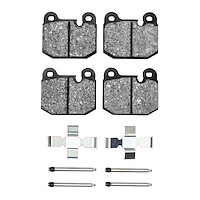 1551-0174-02 5000 Advanced Low-Metallic Brake Pads & Hardware Kit, 1977-1983 BMW, Position: Front