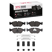 1551-0253-01 5000 Advanced Low-Metallic Brake Pads & Hardware Kit, 1982-1991 Multiple Makes/Models, Position: Front
