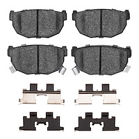1551-0272-01 5000 Advanced Ceramic Brake Pads & Hardware Kit, 1981-1998 Infiniti/Nissan, Position: Rear