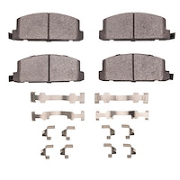 1551-0285-01 5000 Advanced Semi-Metallic Brake Pads & Hardware Kit, 1984-1987 GM, Position: Front