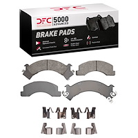 1551-0546-01 5000 Advanced Semi-Metallic Brake Pads & Hardware Kit, 1988-1997 GM, Position: Fr
