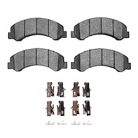 1551-0826-01 5000 Advanced Semi-Metallic Brake Pads & Hardware Kit, 1998-1999 GM, Position: Fr
