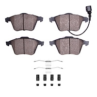 1551-0915-32 5000 Advanced Low-Metallic Brake Pads & Hardware Kit, 2006-2011 Audi/Volkswagen, Position: Front