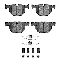 1551-1042-01 5000 Advanced Ceramic Brake Pads & Hardware Kit, 2008-2019 BMW, Position: Rear