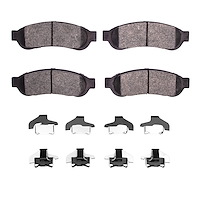 1551-1067-01 5000 Advanced Semi-Metallic Brake Pads & Hardware Kit, 2005-2010 Ford/Lincoln/Mercury/Mazda, Position: Rear