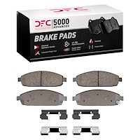 1551-1080-01 5000 Advanced Ceramic Brake Pads & Hardware Kit, 2005-2010 Mopar, Position: Front