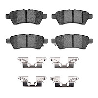 1551-1101-01 5000 Advanced Ceramic Brake Pads & Hardware Kit, 2005-2012 Infiniti/Nissan, Position: Rear