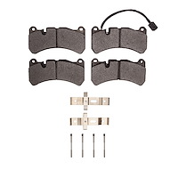 1551-1116-11 5000 Advanced Low-Metallic Brake Pads & Hardware Kit, Fits Select Maserati, Position: Front