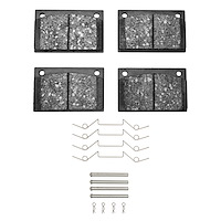 1551-1154-01 5000 Advanced Low-Metallic Brake Pads & Hardware Kit, 1989-2003 Multiple Makes/Models, Position: Rear